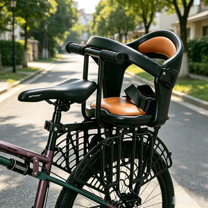 <span class=keywords><strong>Seggiolino</strong></span> Posteriore Universale per Bicicletta con Telaio in Acciaio al Carbonio Spesso, Parapetto Completamente Chiuso e Cuscino Comfort per la Sicurezza dei Bambini - Product Image 5
