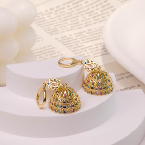 Boucles d'oreilles pendantes en argent plaqué argent pour femmes, design antique, boule creuse, style bohème exagéré, personnalité affirmée, 2 ans - Product Image 6