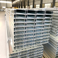 Profilé en acier galvanisé en forme de C/U/Z, ASTM A500 Q235, profilé en acier à rainures pour les constructions