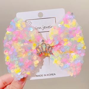 ดอกไม้รูปเลื่อมโบว์คลิปมงกุฎอุปกรณ์ผมสำหรับสาวๆ - Product Image 6