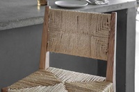 Chaise de salle à manger nordique moderne maison Acacia & Munja herbe chaise de barre haute en corde tissée en bois massif pour meubles de bureau à domicile