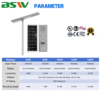 Lampe d'éclairage de route imperméable intelligente efficace de réverbère solaire mené extérieur à extrémité élevé