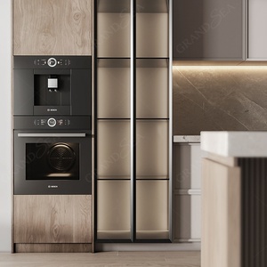 Vente directe d'usine Meubles modernes <span class=keywords><strong>Porte</strong></span> en PVC avec évier et plan de travail Petite armoire de cuisine Shaker - Product Image 5