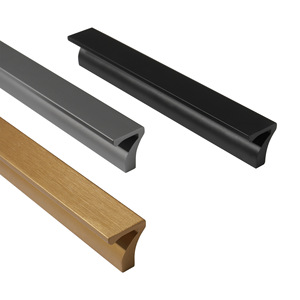 มือจับลิ้นชักอลูมิเนียมอัลลอย7กรอบ, ตู้รองเท้าพร้อมที่จับแปรงทองแดงยาว - Product Image 1