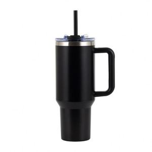 Gobelet de voyage personnalisé 40 oz pour voiture, vente chaude, tasse en acier inoxydable à double paroi avec poignée et paille, idéal pour un cadeau - Product Image 5