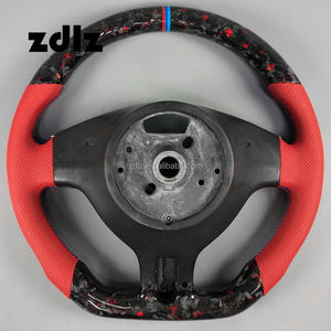 Volante de cuero perforado rojo de fibra de carbono forjado personalizado para <span class=keywords><strong>BMW</strong></span> E46 <span class=keywords><strong>E36</strong></span> <span class=keywords><strong>330CI</strong></span> 325I E81 E87 E91 E92 - Product Image 6