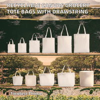 Sacs fourre-tout en toile recyclables personnalisables en gros avec cordon de serrage, emballage textile imprimé pour marque OEM