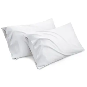 Queen Size Cool 100% Bamboo Fiber 300 Thread Count Bed Cushion Pillow Cover White Pillow Cases