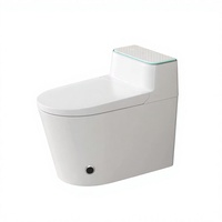 WC intelligent monobloc à chasse automatique, siège chauffant, double chasse, style européen allongé, en céramique, avec bidet intégré, veilleuse, design moderne