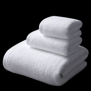 Оптовая продажа, изготовленные на заказ полотенца из чистого хлопка, белый набор полотенец для рук и спа-полотенец с логотипом на заказ - Product Image 2