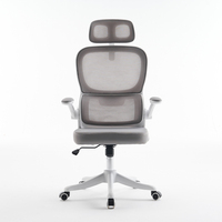 Chaise de direction réglable moderne à dossier haut, chaise en maille de bureau respirante et pivotante