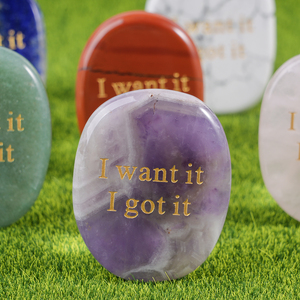 Handmade Reiki Crystal Set for Healing Carved <strong>Chakra</strong> Palm <strong>Stones</strong> <strong>Engraved</strong> Symbols Feng Shui Semi-Precious I Want It - Product Image 6