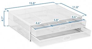 Wholesale Mesh Metal Desk Organizer Monitor <b>Stand</b> Riser <b>PC</b> Laptop Notebook Printer Holder with Pull Out Storage Drawer - Product Image 4