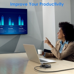 Bùng nổ mô hình Wavlink WL-UG69DH2 Màn hình Kép USB + Type-C để kép 4K HD hiển thị cổng adapter Splitter - Product Image 5