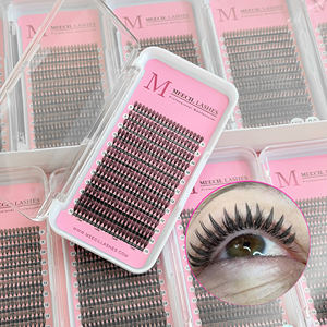 Nouvelles extensions de cils volume anime faites à la main, pré-fabriquées, effet pointe de comique, souple pour extensions de cils en fourrure - Product Image 3