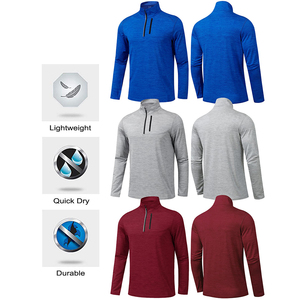 Camisa de manga larga táctica personalizada para <span class=keywords><strong>hombre</strong></span>, camisa con cremallera y cuello de Golf, de secado rápido, 1/4 - Product Image 6