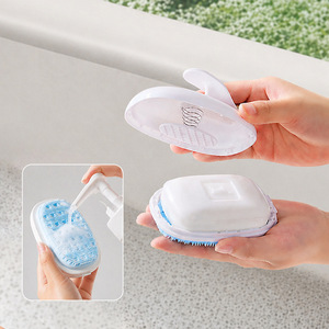 Bath <b>Brush</b> With Long Handle Oval Shape PP Material Shower Massage <b>Brush</b> For Back Cleaning And Exfoliation - Product Image 3