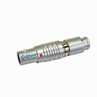 Connecteur métallique circulaire auto-bloquant Push-Pull à montage sur panneau, prise de câble pour instruments médicaux et industriels