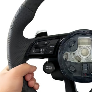 Volante de Cuero para Auto, Compatible con Audi Q3 Q5 A3 S3 S8 R8 S6 S7 A4 A5 A6 A7, Color Personalizado, Botón de Encendido, Venta Directa de Fábrica - Product Image 2