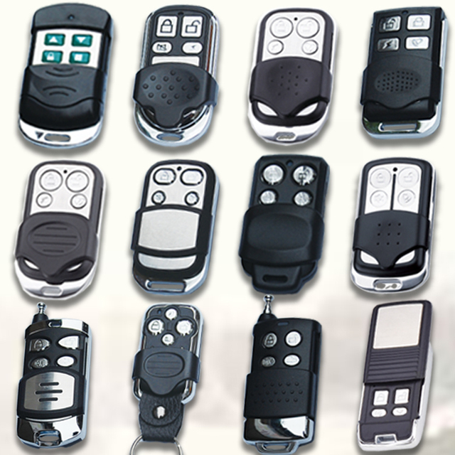Universal 315/433MHz Learning Code Metal Wireless Remote Control 4 Buttons Garage Gate Door Opener for Electric Gate Barrier