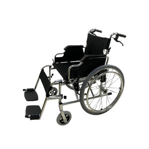 Silla de Ruedas de Aleación de Aluminio con Ruedas Traseras de PU de 12 Pulgadas y Ruedas Delanteras de 6 Pulgadas, Plegable, Ligera, Manual, para Personas Mayores y con Discapacidad - Product Image 2