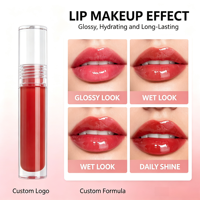 Gloss à lèvres liquide personnalisé avec logo, finition miroir, haute pigmentation, longue tenue, non collant, végétalien – Vente en gros à chaud