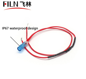 Filn 6mm 3V/6V/12V/24V nhựa chỉ số ánh sáng đèn đỏ IP67 đèn độc lập nghiên cứu và phát triển - Product Image 5