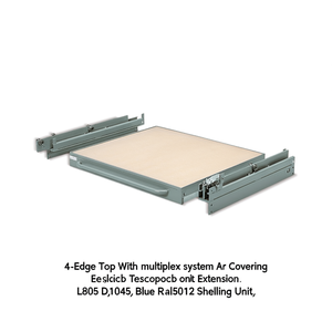Fami 4-Edge Top With Multiplex System Ar Covering Telescopic Extension L805 D1045 Blue Ral5012 Shelving <b>Unit</b> - Product Image 3