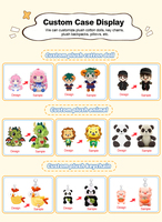 Fabrication sur mesure de figurines d'animaux en peluche super douces de 20 cm avec rembourrage en coton PP, poupées et jouets en peluche personnalisés