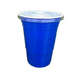 16oz 450cc Blue PS Plastic Party Cup Solo Cup Beer Pong Cup