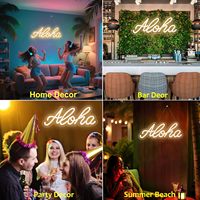 Aloha Neon burcu LED Neon işık estetik duvar dekor ev yatak odası oturma odası Bar için
