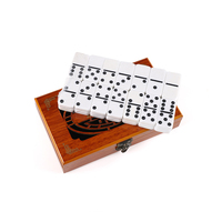 Jouets de loisirs d'intérieur personnalisés, usine chinoise, double 6 ensemble, boîte en bois, domino, pièces