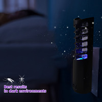 Trampa Eléctrica para Insectos Voladores de Interior, Mata Moscas de la Fruta, Polillas, Mosquitos, con Luz LED UV, Recambio de Placa Adhesiva