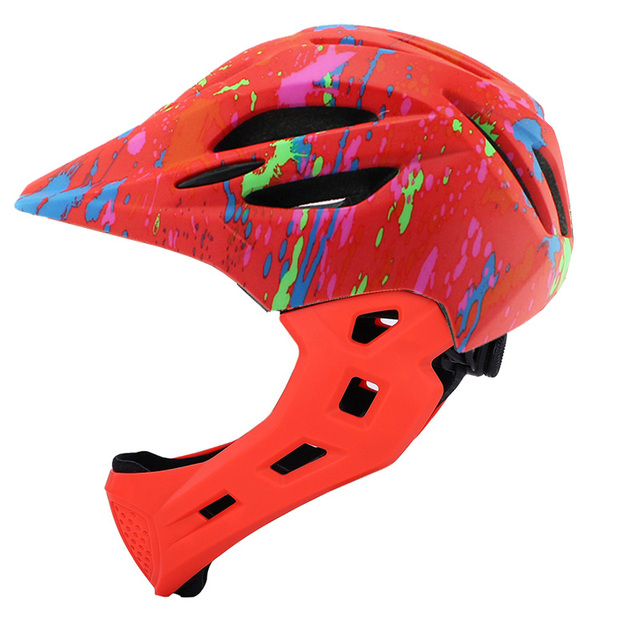 Lightweight Full Face Kids Bicycle Helmet New Design Dual Sport for Girls and Boys Made of Plastic