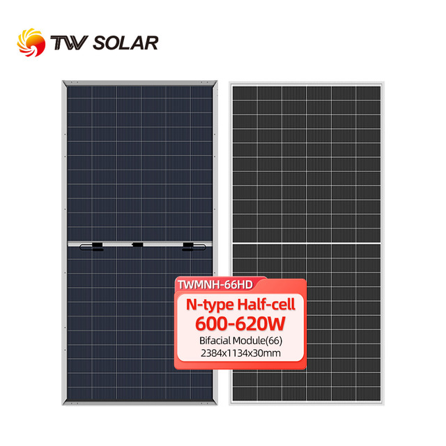 Tongwei 600W-620W High Efficiency Solar Panel, 22%+ Efficiency, Durable for Residential/Commercial/Industrial Use