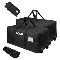 Sacs de déménagement robustes 92L avec roulettes, pliables, en tissu Oxford 900D, sacs de voyage à roulettes pour le déménagement et les voyages, sacs de rangement pour dortoir universitaire