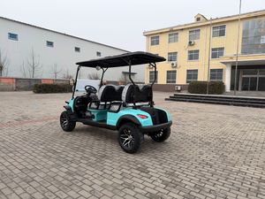 Voiturette de golf moderne 4x4 noire à 4 places avec haute capacité de montée pour club, complexe hôtelier, parcours de golf, camping - Product Image 6
