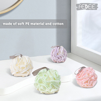 Offre Spéciale 50g dentelle bain maille pouf exfoliant corps épurateur douche éponge boule pour femmes et hommes