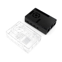 Casing Plastik ABS Raspberry Pi Generasi ke-4 Raspberry Pi 4B, Kotak Pelindung dengan Disipasi Panas Terintegrasi