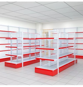 Scaffalatura per gondole in ferro personalizzato con scaffale per vendita al dettaglio su un lato Super pesante per la visualizzazione del negozio del supermercato - Product Image 4