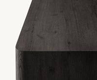 Grande table basse moderne française avec tiroirs, table basse rectangulaire en bois de chêne massif et ensemble de tables d'appoint, meubles de salon