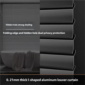 Stores vénitiens en aluminium en forme de L Rideaux bloquant la lumière pour salles de bain et toilettes Abat-jour à rouleau d'installation sans perçage - Product Image 2