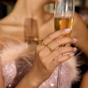 Heart-Shaped <b>Open</b> <b>Ring</b> 18K Gold Stainless Steel Women's Jewelry Gift Fashion <b>Rings</b> JDR0208003 - Product Image 2