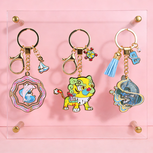 Customized Metal Keychain Pendant Creative Pendant Cartoon Animal Decoration Exquisite Commemorative Gift