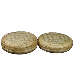 Trang Trí Tre Tự Nhiên Dệt Lưu Trữ Giỏ Trà Hộp Trà Tre Có Nắp - Product Image 2