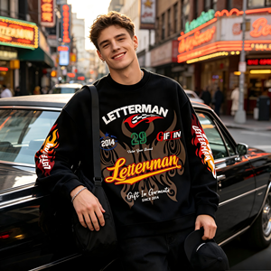 ODM New Arrival Retro Streetwear <b>Waffle</b> Knit Long Sleeve <b>Shirt</b> Custom Sublimation Logo Soft Breathable Top For Men Women Daily - Product Image 6