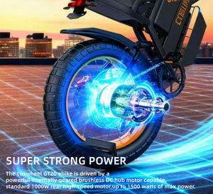 GT-20 <span class=keywords><strong>48V</strong></span>バッテリー 500Wモーター オフロード電動自転車 最大積載量150KG - Product Image 4