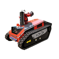 Robot de lutte contre l'incendie avec portée de 90 mètres, débit de 7200 L/min, système de refroidissement double, autonomie de 5 heures, télécommande de 200 mètres