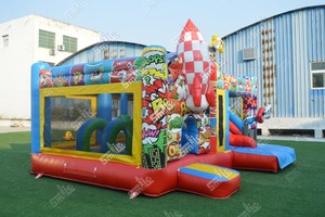 Castillo Inflable Comercial Temático con Tobogán para Niños, <span class=keywords><strong>Alquiler</strong></span> para Fiestas al Aire Libre - Product Image 2
