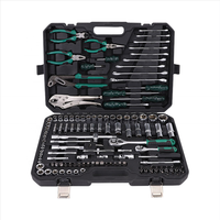 Ensemble d'outils de quincaillerie de 131 pièces, kit d'outils à main en acier Cr-V forgé, boîte à outils multifonctionnelle pour la réparation à domicile, le travail du bois, l'électricité, la mécanique